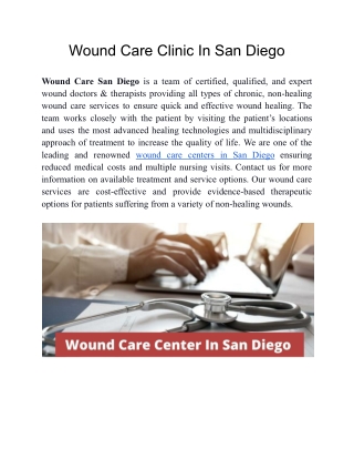 Wound care san diego