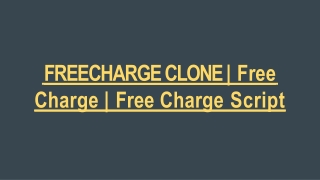 FREECHARGE CLONE | Free Charge | Free Charge Script