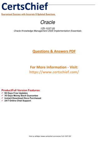1Z0-1037-20 PDF Demo Exam Download 2020