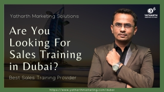 Sales Training in Dubai, UAE - Yatharth Marketing Solutions