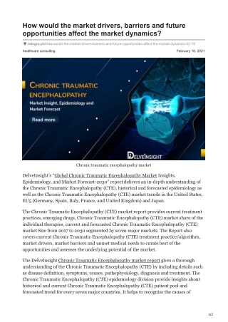 Global Chronic traumatic encephalopathy market