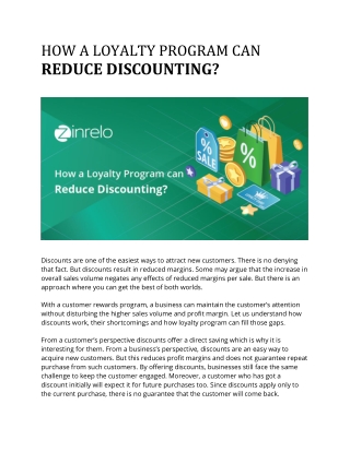 How A Loyalty Program Can Reduce Discounting?