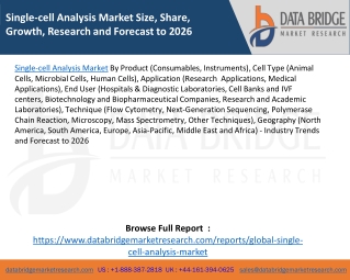 Single-cell Analysis Market Size, Share, Growth, Research and Forecast to 2026