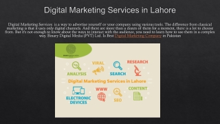 Digital Marketing Services in Pakistan