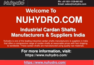 Industrial Cardan Shafts-Nuhydro