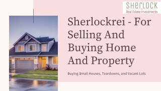 Sherlockrei - For Selling And Buying Home And Property