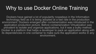 Join the best Docker Course | Dot Net Tricks