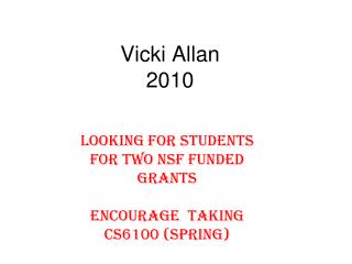 Vicki Allan 2010