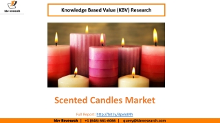 Scented Candles Market Size Worth $645.7 Million by 2026 - KBV Research