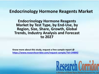 Endocrinology Hormone Reagents Market by Test Type, by End-Use, by Region, Size, Share, Growth, Global Trends, Industry