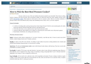 How to Pick the Best Steel Pressure Cooker