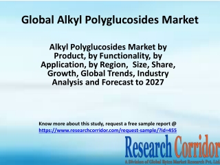 Alkyl Polyglucosides Market by Product, by Functionality, by Application, by Region,  Size, Share, Growth, Global Trends