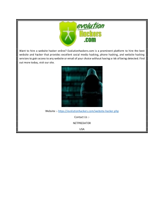 Website Hacker | Evolutionhackers.com