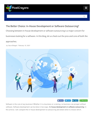 The Better Choice: In-House Development or Software Outsourcing?