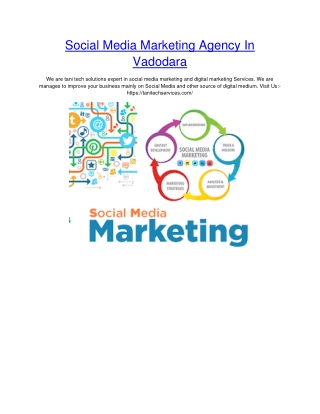 Social Media Marketing Agency In Vadodara