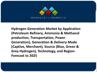 [PPT] Global Hydrogen Generation Market Overview - 2025