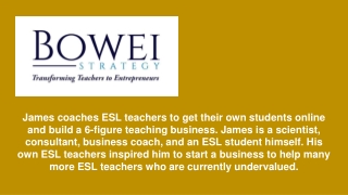 Teaching ESL Courses Online - Bowei Strategy