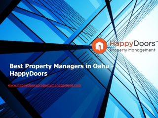 Best Property Managers in Oahu - HappyDoors