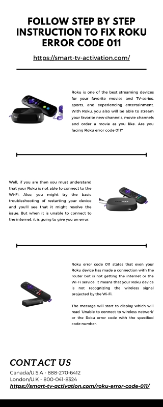 How to Fix Roku Error Code 011-Quick Guide