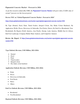 COVID-19 Impact on Global Pigmented Concrete Market