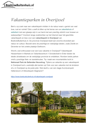 Vakantiepark Overijssel