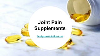 Supplements For Joint Pain
