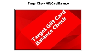 Target Check Gift Card Balance