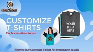 Buy Customize T-shirts For Organization in India