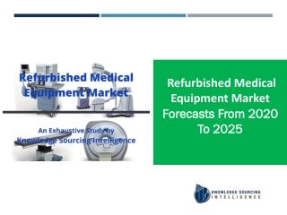 Refurbished Medical Equipment Market  to grow at a CAGR of  12.17%   (2019-2025)