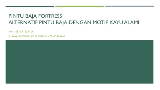 WA 0812-9162-6106 (FORTRESS) Harga Pintu Rumah Depan Masa Kini