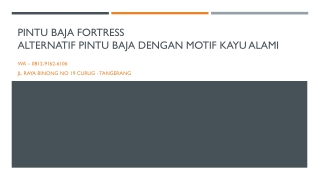 WA 0812-9162-6106 (FORTRESS) Harga Pintu Rumah Modern 2021