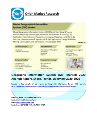 Geographic Information System (GIS) Market Size, Share 2020, Impressive Industry Growth Report 2026