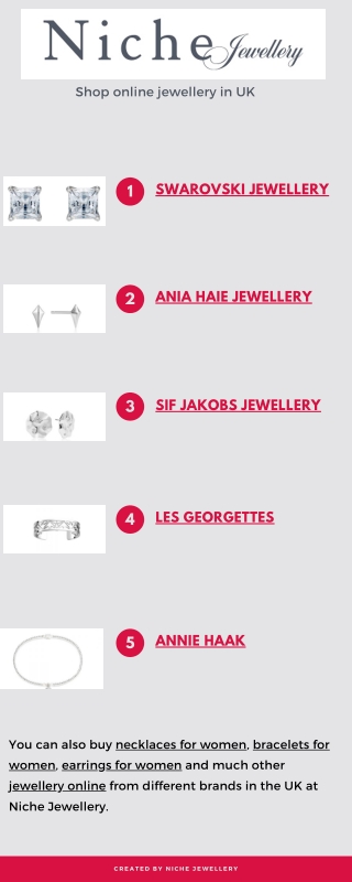 Find all trending brands for online jewellery at Niche Jewellery