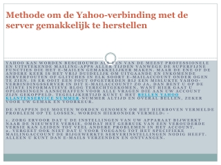 Contact met Yahoo Helpdesk Nummer zoek wat online hulp