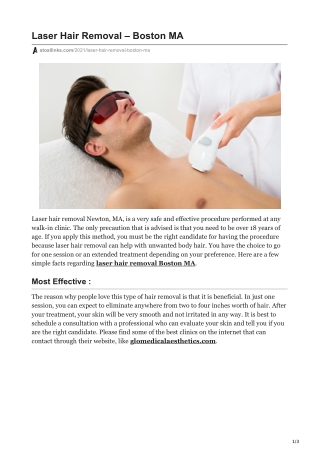 Laser Hair Removal - Boston MA