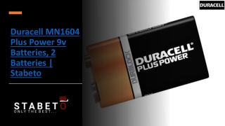 Duracell MN1604 Plus Power 9v Batteries, 2 Batteries – Stabeto