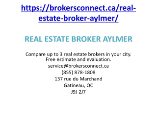 Real Estate Broker Aylmer.