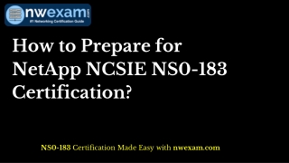How to Prepare for NetApp NCSIE NS0-183 Certification?