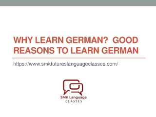 Why Learn German?  Good Reasons to Learn German