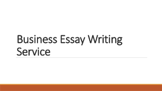 Business Essay Writing Service