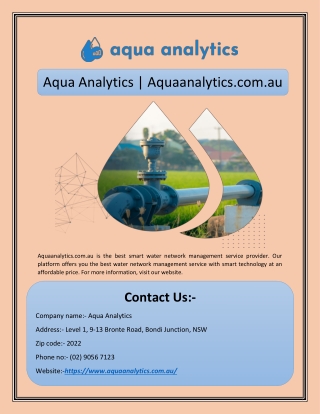 Aqua Analytics | Aquaanalytics.com.au