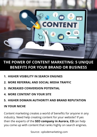 THE POWER OF CONTENT MARKETING: 5 UNIQUE BENEFITS FOR YOUR BRAND OR BUSINESS