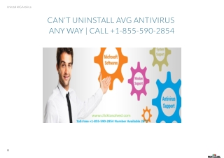 CAN’T UNINSTALL AVG ANTIVIRUS ANY WAY