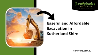 Easeful and Affordable Excavation in Sutherland Shire