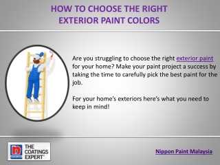 Easy Tips To Choose The Right Exterior House Painting Colour