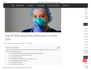 Top #7 N95 Mask Manufacturers in India 2021