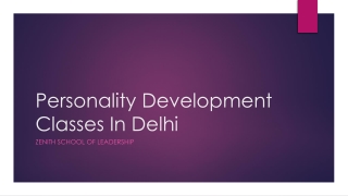 Get Best Course For Personality Development By Zenith
