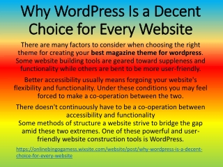 Why WordPress Is a Decent Choice for Every Website