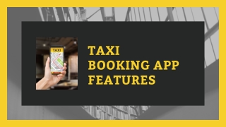 Ride Sharing App Features