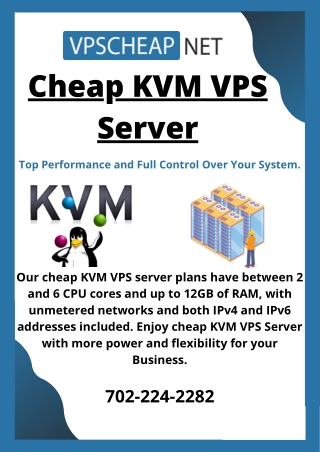 Cheap KVM VPS Server